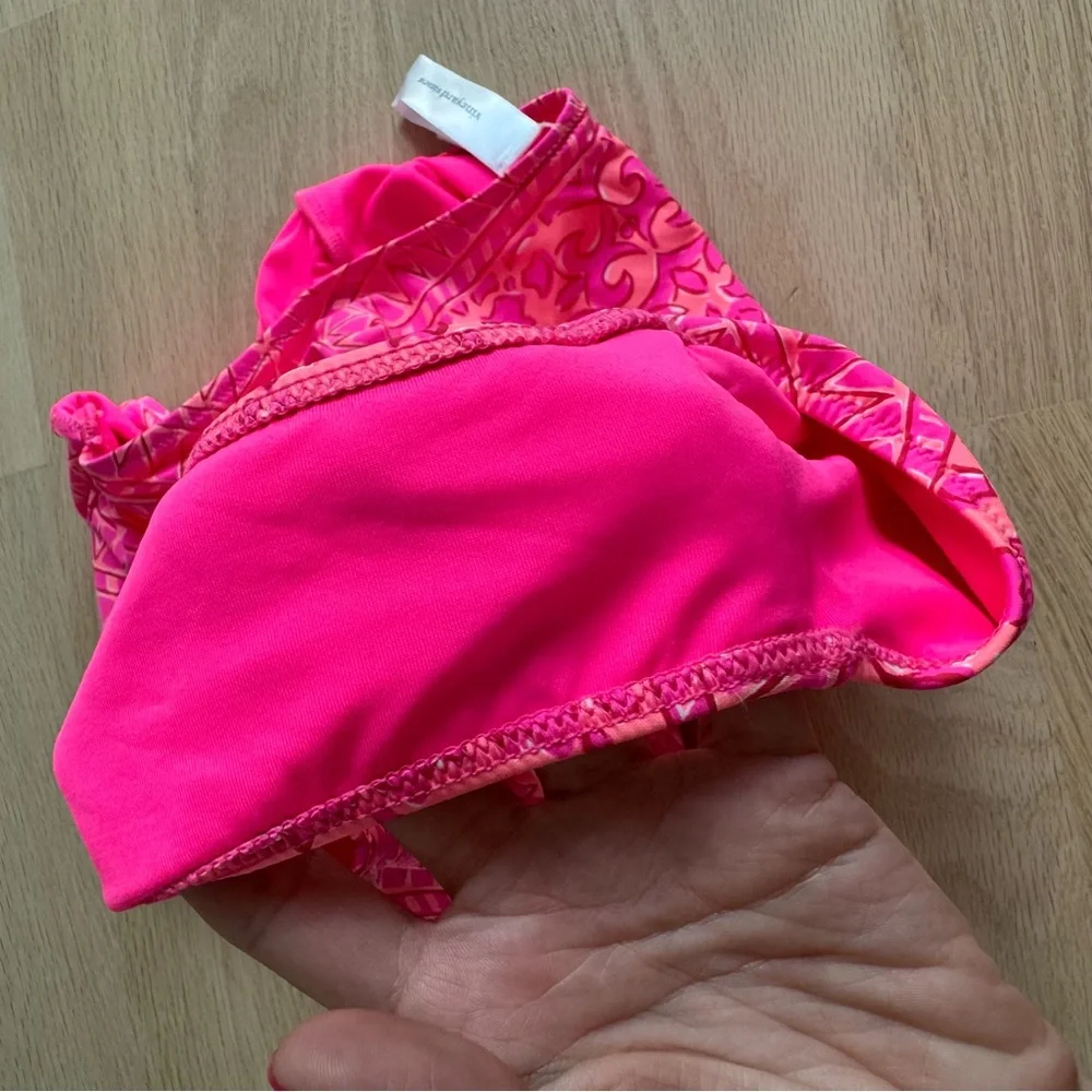Vineyard‎ Vines Kids Neon Pink Tie Front One-Piece Swimsuit Size XL (16)